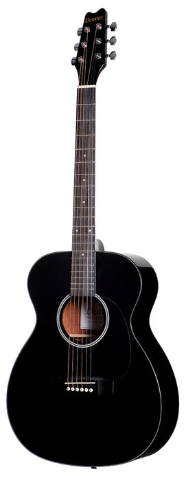 Denver DF44S Full Size Folk Acoustic Guitar - Black