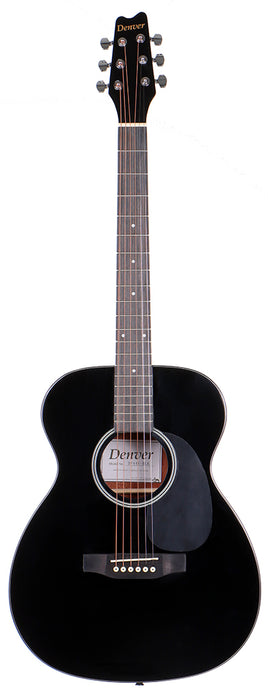 Denver DF44S Full Size Folk Acoustic Guitar - Black