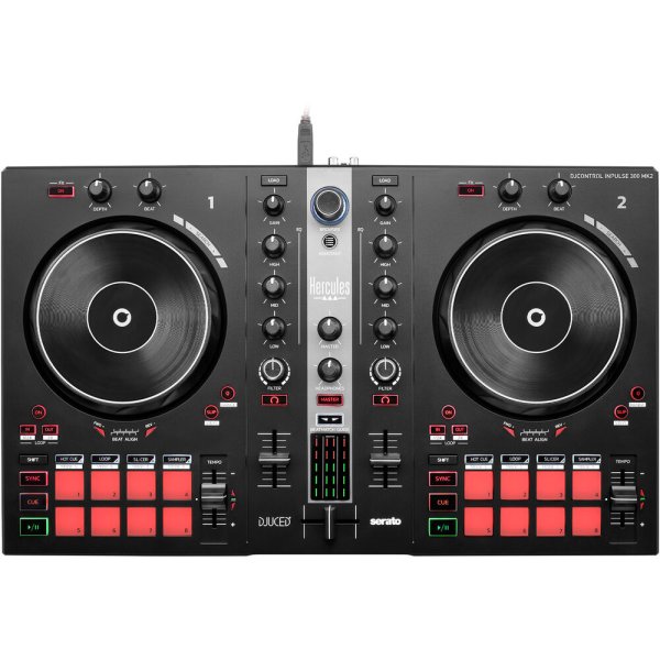 Hercules DJ Essential Kit with DJControl Inpulse 300 Controller, Monitors & Headphones