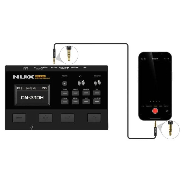 NuX DM-310H Professional Digital Drum Kit w/ Hi-Hat Stand, Varitone Technology & USB/MIDI Interface