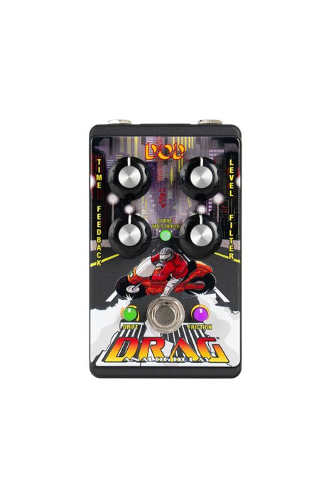 Digitech DOD-DRAG Analog Delay Pedal w/SlideStop, Evade Friction & Reversible StagePlate