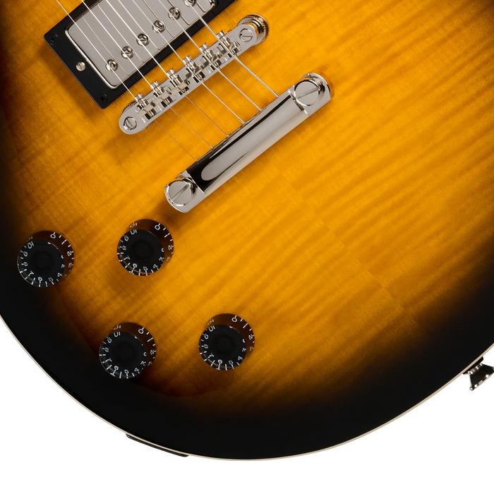 Epiphone Les Paul Tribute Plus Left-Handed Electric Guitar, Vintage Sunburst