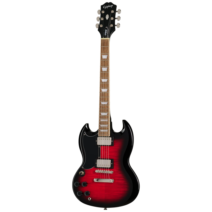 Epiphone SG Tribute Plus Left-Handed Electric Guitar, Cherry Burst