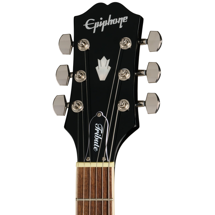 Epiphone Les Paul Tribute Plus Left-Handed Electric Guitar, Transparent Ebony Burst