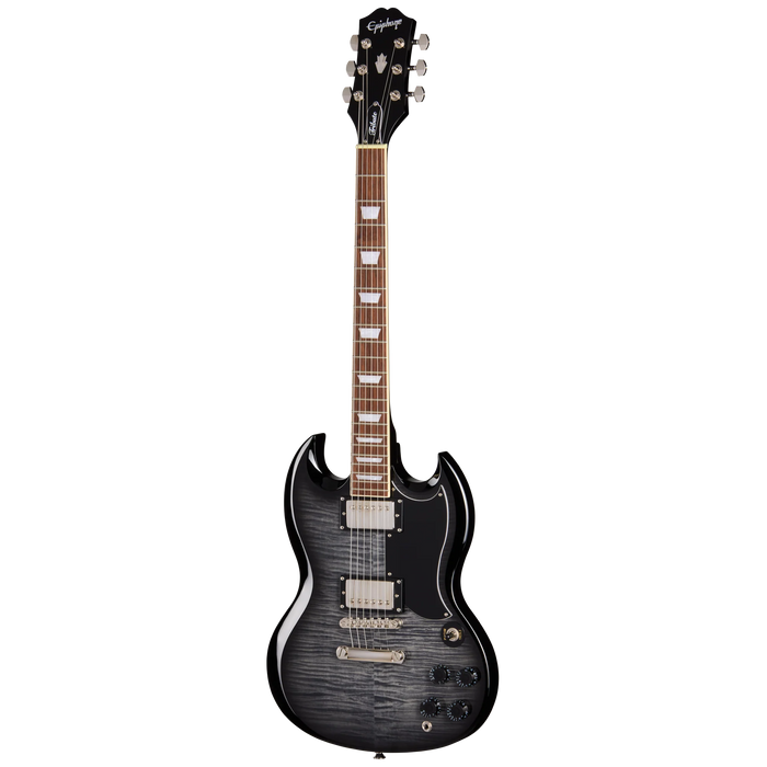 Epiphone  Les Paul Tribute Plus Electric Guitar, Transparent Ebony Burst