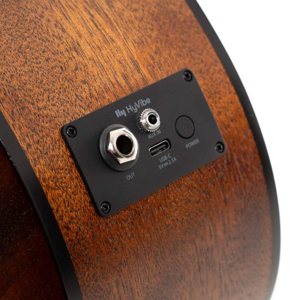 Cort Earth GO Series Acoustic Guitar with HyVibe H2, Gigbag,  Open Pore Natural