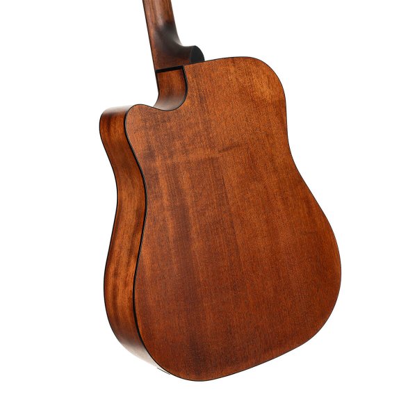 Cort EARTH60MCE-OP Earth Series Acoustic-Electric Guitar, Mahogany Open Pore