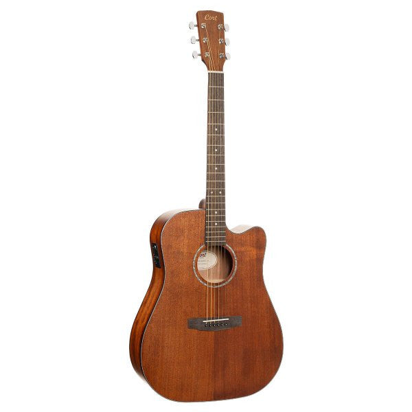 Cort EARTH60MCE-OP Earth Series Acoustic-Electric Guitar, Mahogany Open Pore