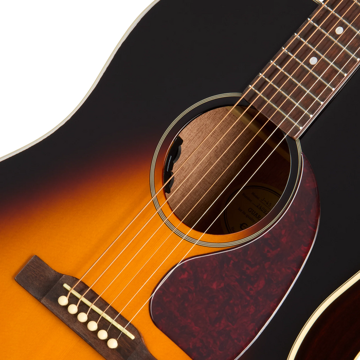 Epiphone J-45 Studio Acoustic/Electric Guitar w/Gigbag, Vintage Sunburst