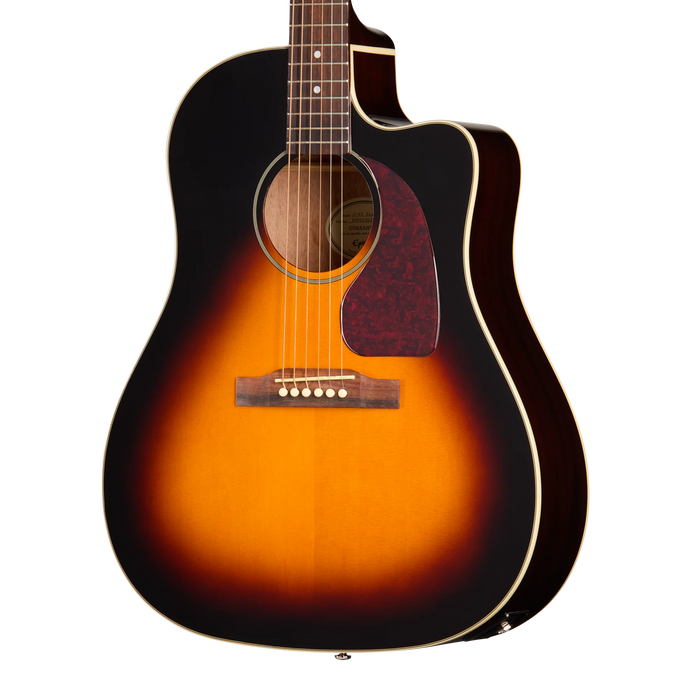 Epiphone J-45 Studio EC Acoustic/Electric Guitar w/Gigbag, Vintage Sunburst