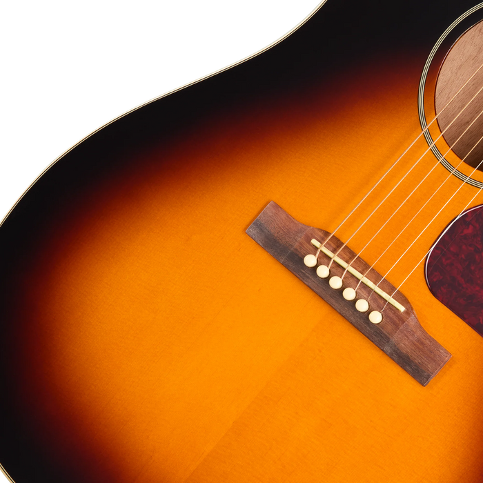 Epiphone J-45 Studio EC Acoustic/Electric Guitar w/Gigbag Left-Handed, Vintage Sunburst