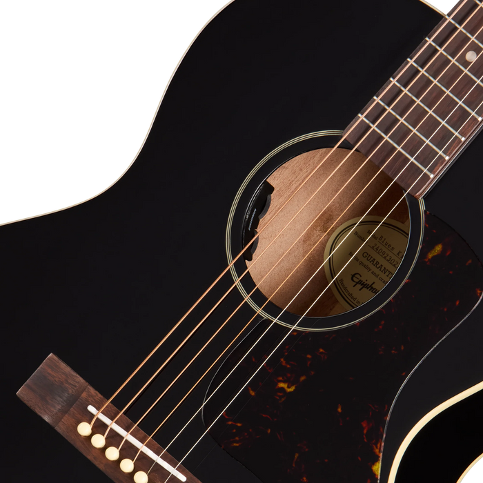 Epiphone Blues King Studio Acoustic/Electric Guitar w/Gigbag, Ebony