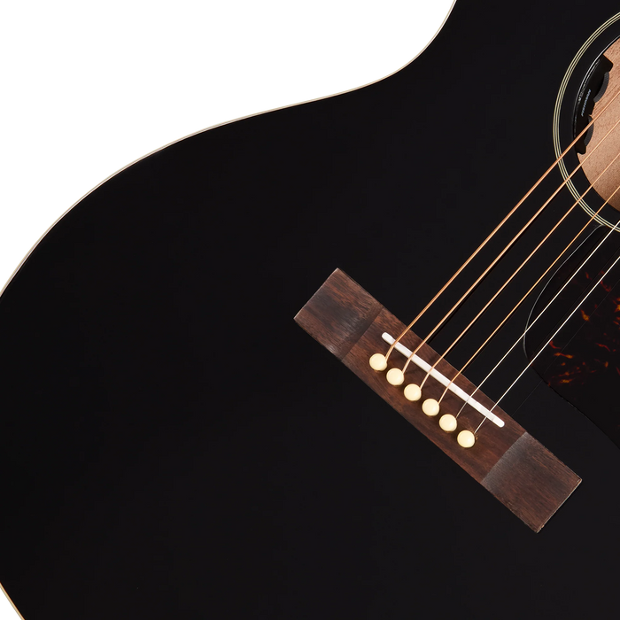 Epiphone Blues King Studio Acoustic/Electric Guitar w/Gigbag Left-Handed, Ebony