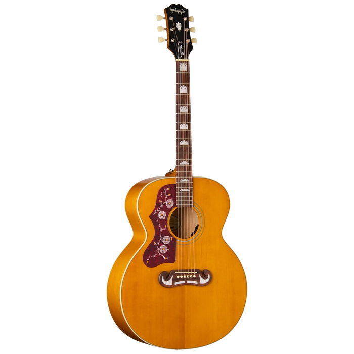 Epiphone J-200 Studio Acoustic/Electric Guitar w/Gigbag LeftHanded, Natural