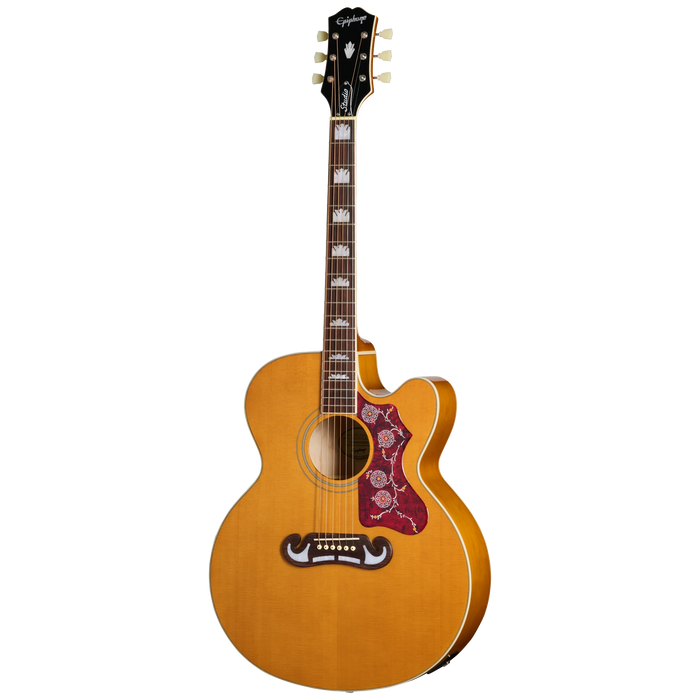 Epiphone J-200 Studio EC Acoustic/Electric Guitar w/Gigbag, Natural