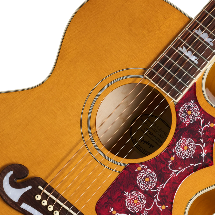 Epiphone J-200 Studio EC Acoustic/Electric Guitar w/Gigbag, Natural