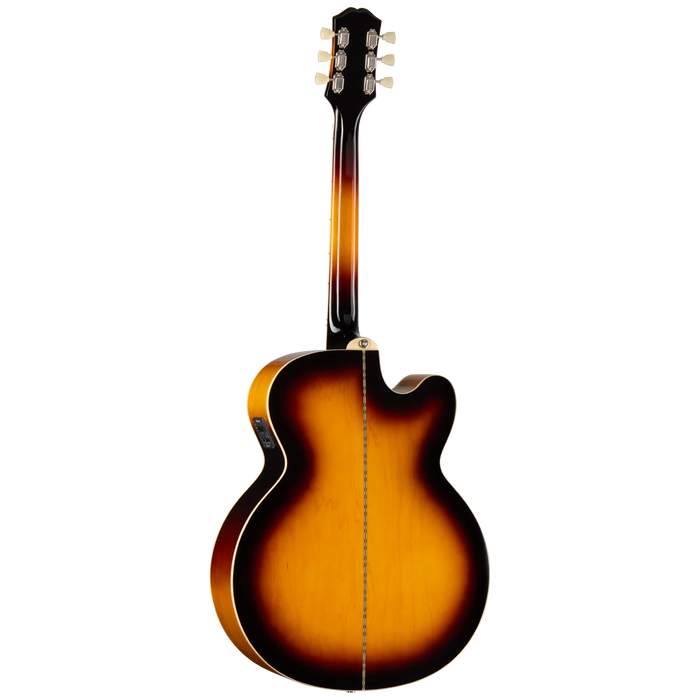 Epiphone J-200 Studio EC Acoustic/Electric Guitar w/Gigbag Left-Handed, Vintage Sunburst