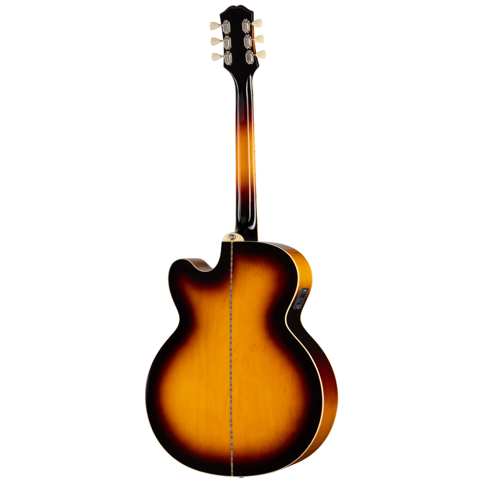 Epiphone J-200 Studio EC Acoustic/Electric Guitar w/Gigbag, Vintage Sunburst