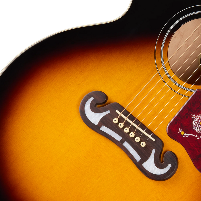 Epiphone J-200 Studio EC Acoustic/Electric Guitar w/Gigbag, Vintage Sunburst