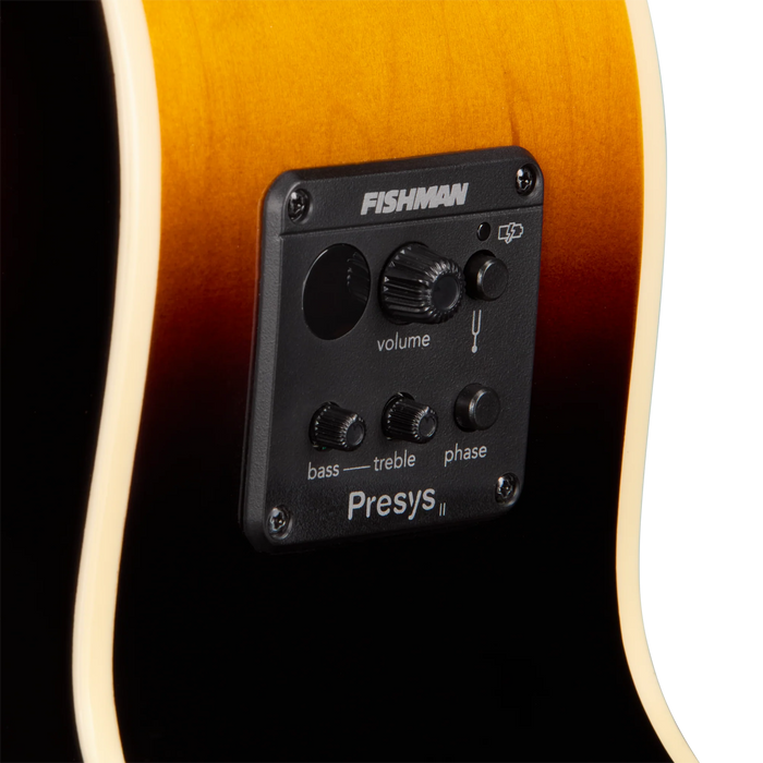 Epiphone J-200 Studio EC Acoustic/Electric Guitar w/Gigbag Left-Handed, Vintage Sunburst