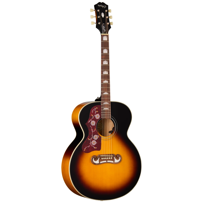 Epiphone J-200 Studio Acoustic/Electric Guitar w/Gigbag Left-Handed, Vintage Sunburst