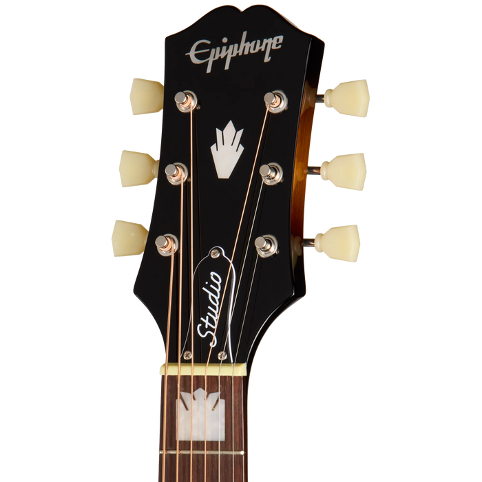 Epiphone J-200 Studio Acoustic/Electric Guitar w/Gigbag, Vintage Sunburst