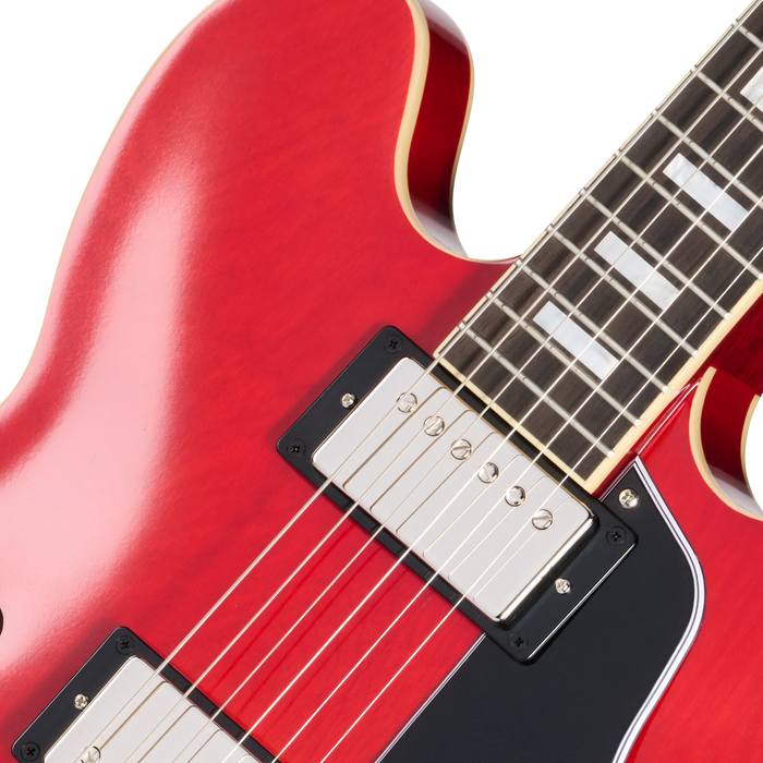 Epiphone 1962 ES-335 Reissue Left-Handed w/Harshell Case, Sixties Cherry