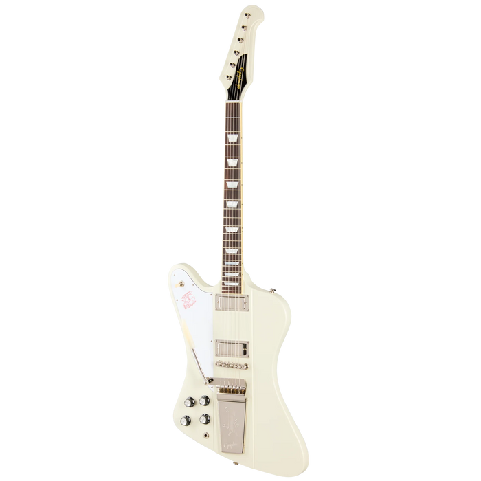 Epiphone 1963 Firebird V Left-Handed w/Maestro Vibrola & Hardshell Case, White
