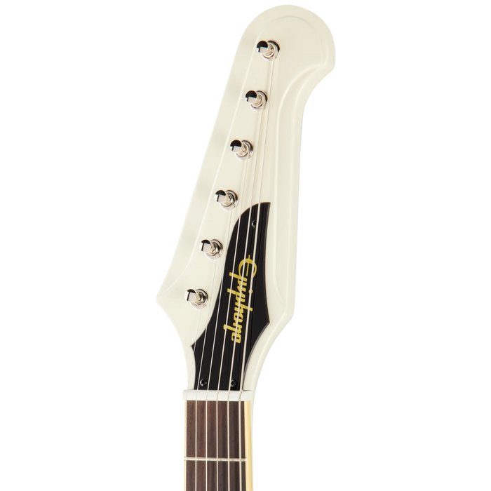 Epiphone 1963 Firebird V Left-Handed w/Maestro Vibrola & Hardshell Case, White