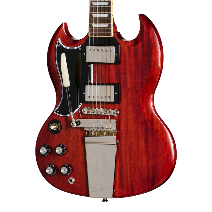 Epiphone 1964 SG Standard Left-Handed w/Maestro Vibrola & Hardshell Case, Cherry