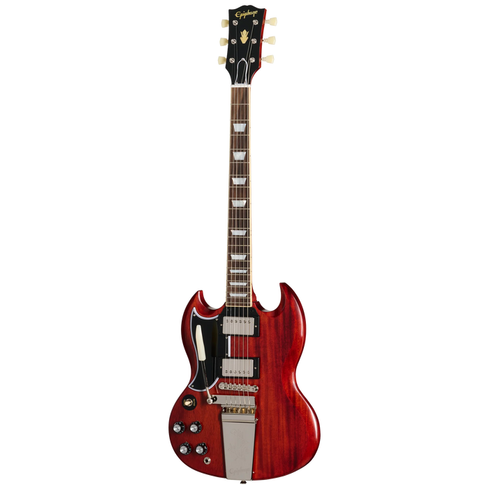 Epiphone 1964 SG Standard Left-Handed w/Maestro Vibrola & Hardshell Case, Cherry