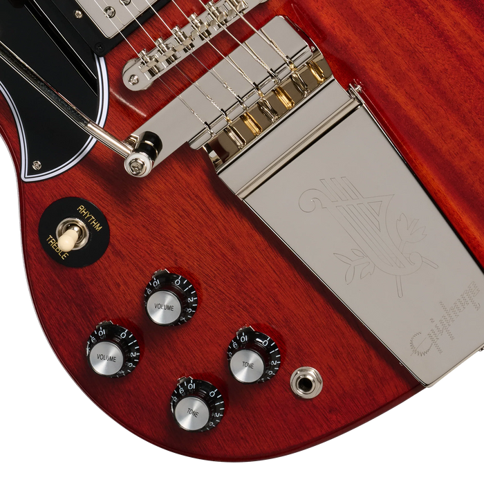 Epiphone 1964 SG Standard Left-Handed w/Maestro Vibrola & Hardshell Case, Cherry