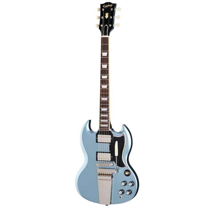 Epiphone 1964 SG Standard w/Maestro Vibrola & Hardshell Case, Pelham Blue