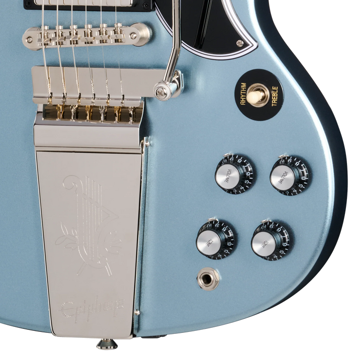 Epiphone 1964 SG Standard w/Maestro Vibrola & Hardshell Case, Pelham Blue