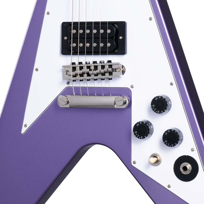 Epiphone Kirk Hammet 1979 Flying V W/Case Purple Metallic