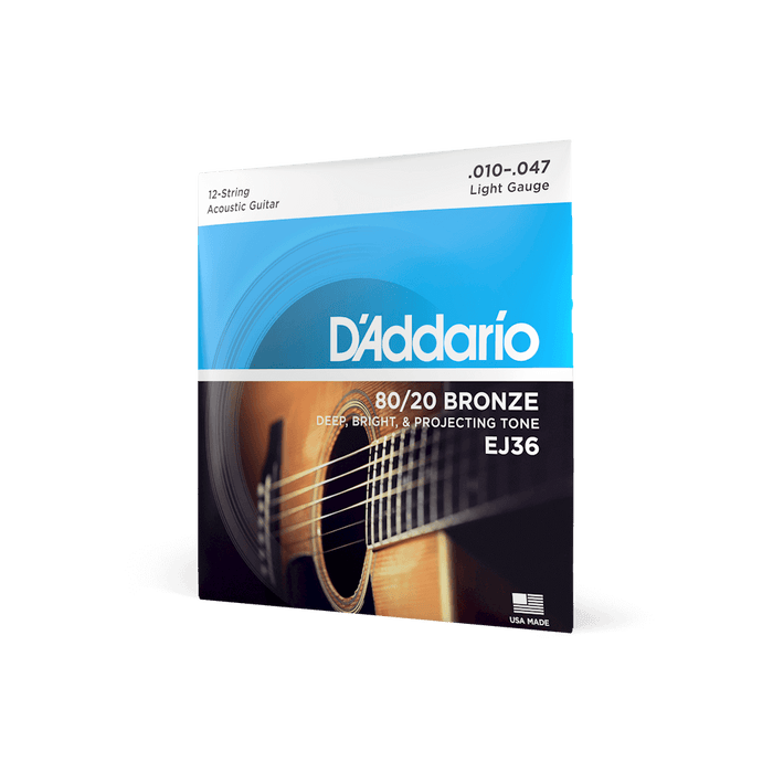 D'Addario Set 80/20 Bronze 12-String Light 10-47