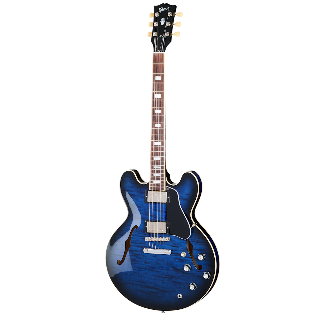 Gibson ES-335 Figured Custom Color, Deep Ocean Burst for Sale in