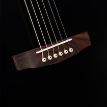 Cort Guitars Essence Series Grand Auditorium Acoustic Guitar, Black Top Semi Gloss