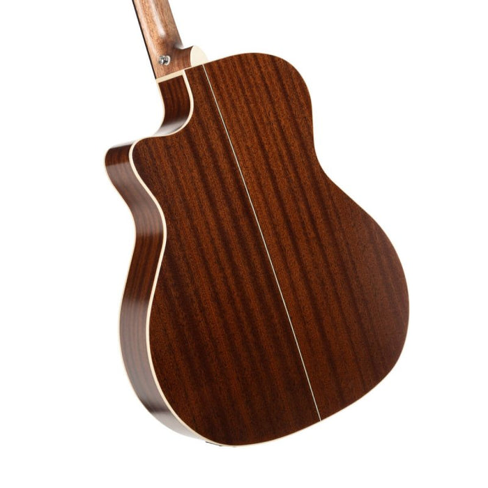 Cort Guitars Essence Series Grand Auditorium Acoustic Guitar, Black Top Semi Gloss