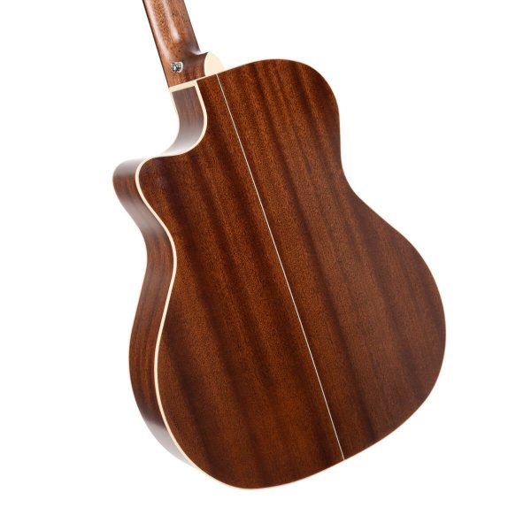 Cort ESSENCE-GA4-NSG Essence Series Grand Auditorium Acoustic Guitar, Natural Semi Gloss