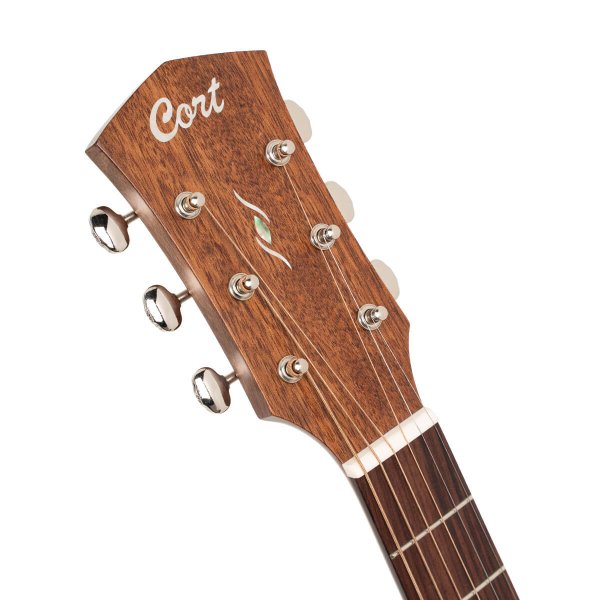 Cort ESSENCE-GA4-NSG Essence Series Grand Auditorium Acoustic Guitar, Natural Semi Gloss
