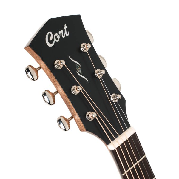 Cort ESSENCE-OC4-BTSG Essence Series OM Cutaway Acoustic Guitar, Black Top Semi Gloss