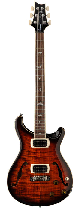 PRS SE Ed Sheeran Flat Back Hollowbody I Baritone Piezo Orange Tiger Smokeburst