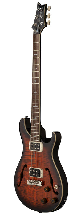 PRS SE Ed Sheeran Flat Back Hollowbody I Baritone Piezo Orange Tiger Smokeburst