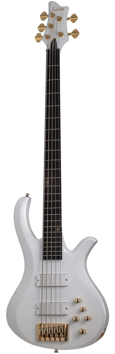 Schecter FREEZESICLE-5 5-String Electric Bass, Metallic White