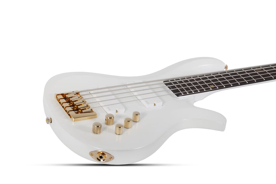 Schecter FREEZESICLE-5 5-String Electric Bass, Metallic White