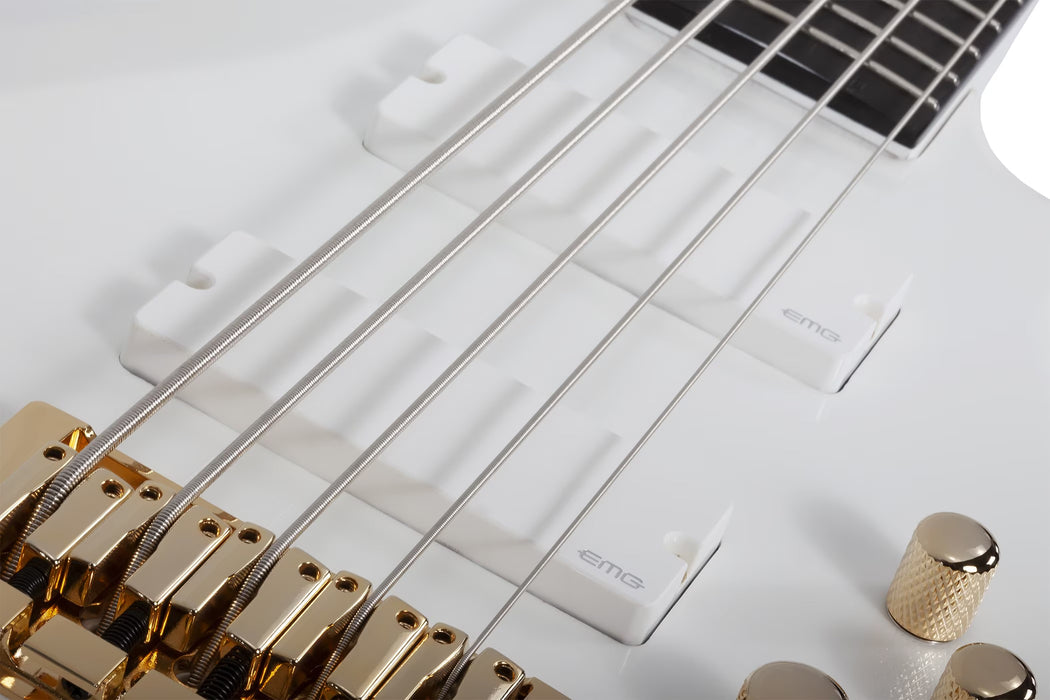 Schecter FREEZESICLE-5 5-String Electric Bass, Metallic White