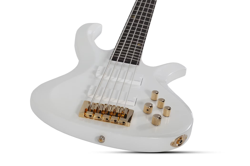 Schecter FREEZESICLE-5 5-String Electric Bass, Metallic White