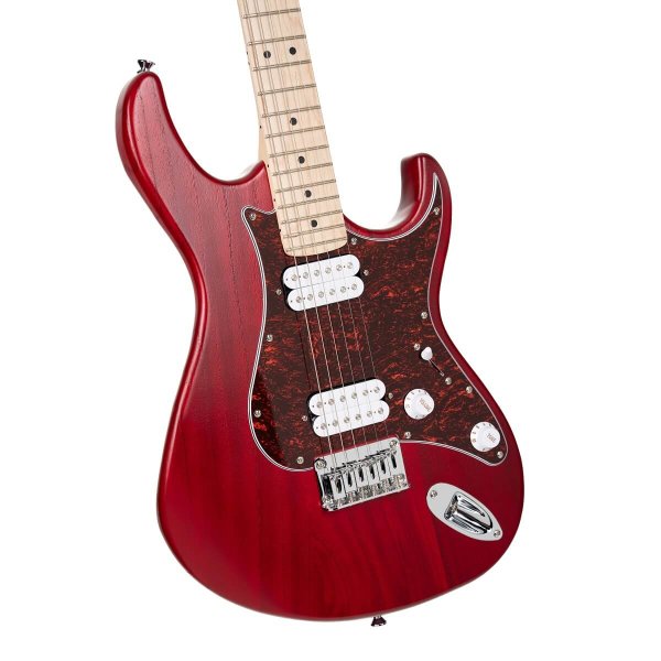 Cort G100-HH-OPBC G Series Electric H-H Double Cutaway, Open Pore Black Cherry