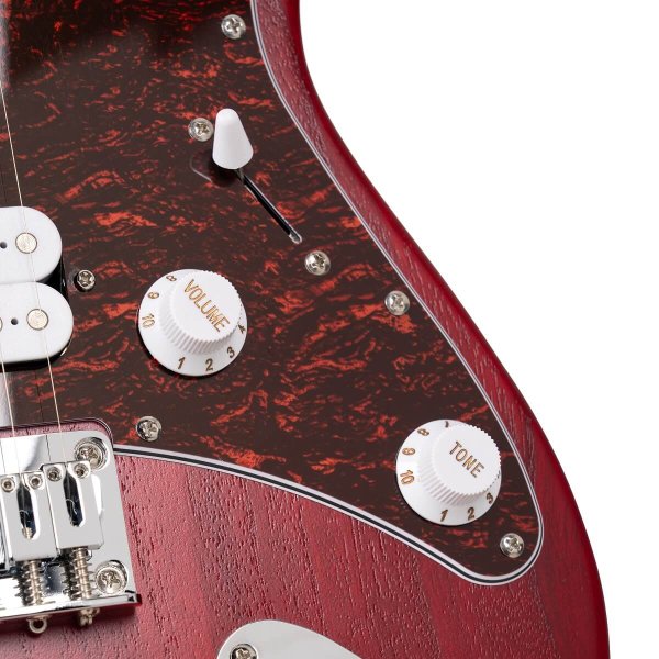 Cort G100-HH-OPBC G Series Electric H-H Double Cutaway, Open Pore Black Cherry